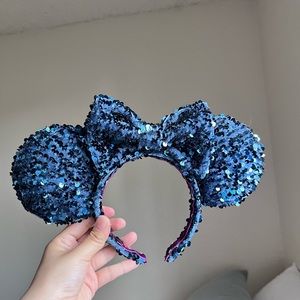 Handmade Blue Sequin Disney Ears